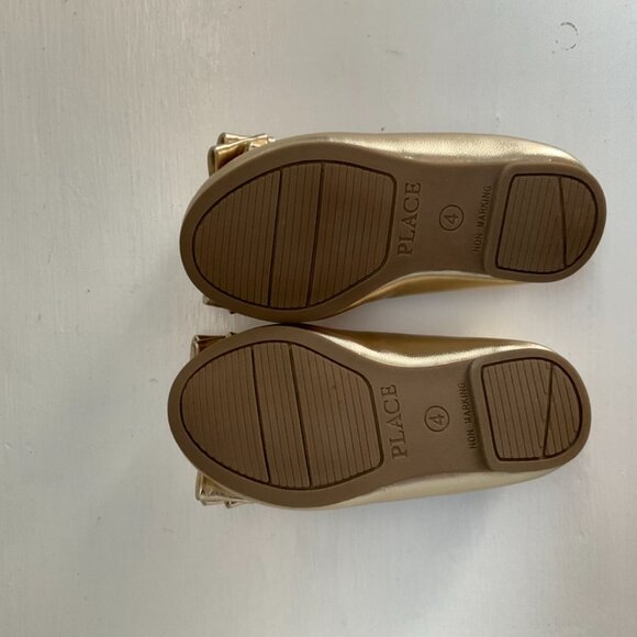 Toddler Ballet Gold Flats Size 4 - Picture 5 of 6